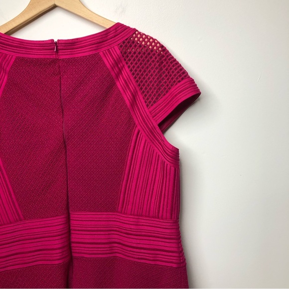 Tadashi Shoji Magenta Embrpidered Fit and Flare Dress Size 20Q - Picture 7 of 11